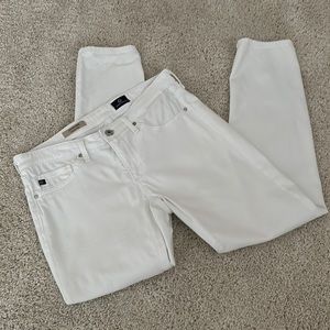 AG White Stilt Cigarette Crop SZ 26